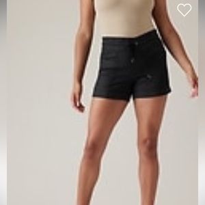 Athleta black linen short